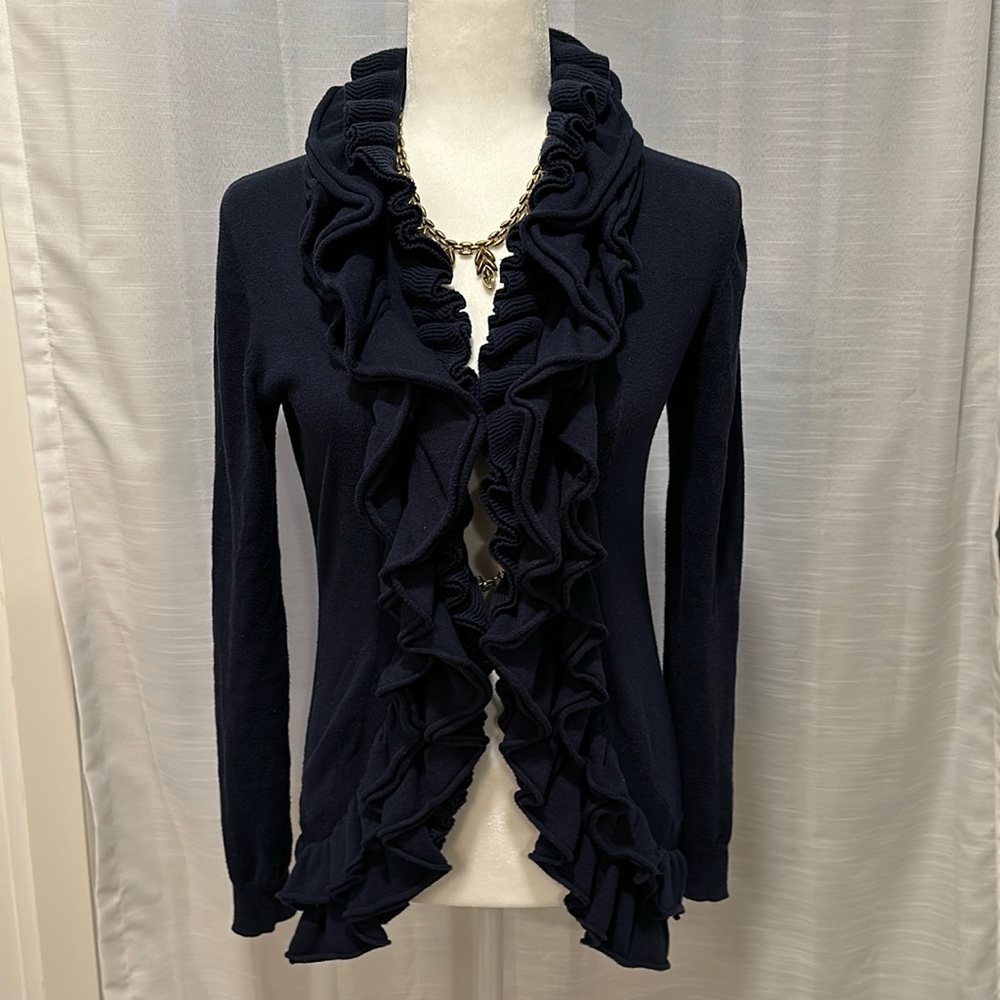 Navy knit cardigan